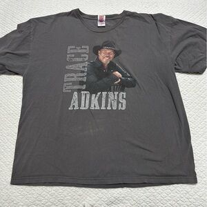 Trace Adkins 2017 Tour Band Gray T-Shirt Made in USA Size 2XL